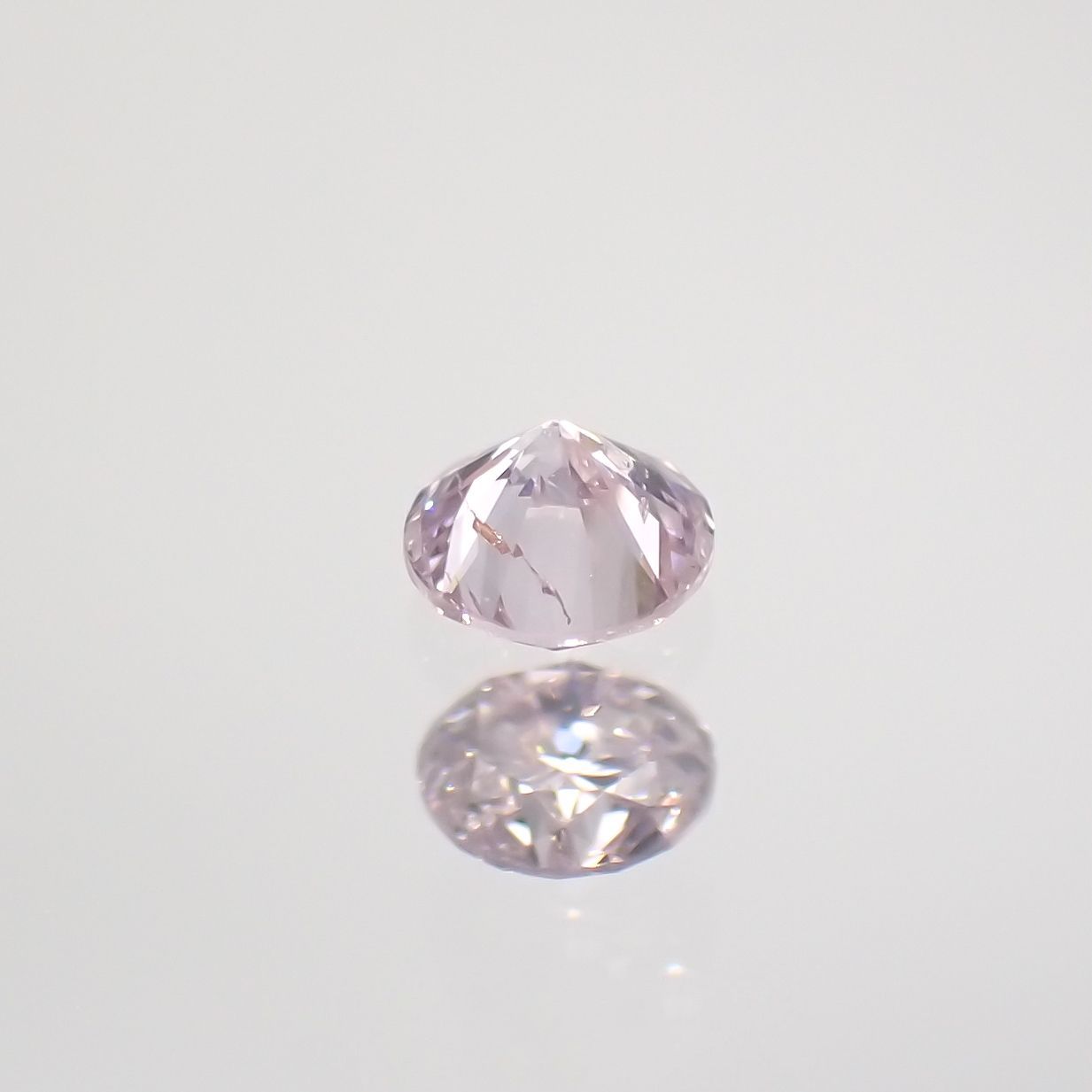 ピンクダイヤモンド(宝石名ダイヤモンド) I-1 / FANCY LIGHT PINK PURPLE 0.082ct ソ付(CGL)[210812228]2.6×2.7mm前後