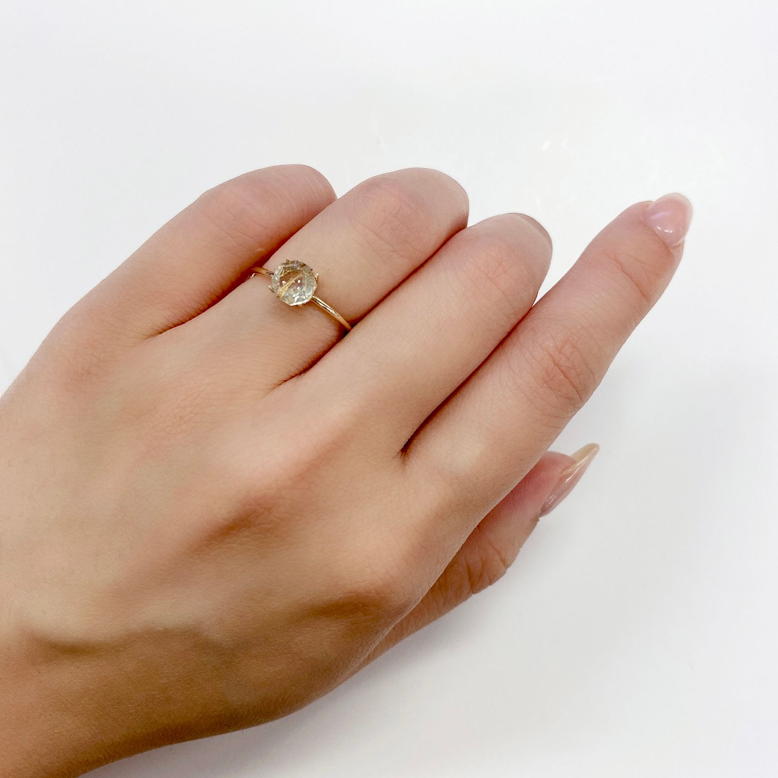 ◇オクタゴンカット◇ルチルクォーツSA ブラジル産 ルース 0.81ct[210511017]6×5.9mm前後