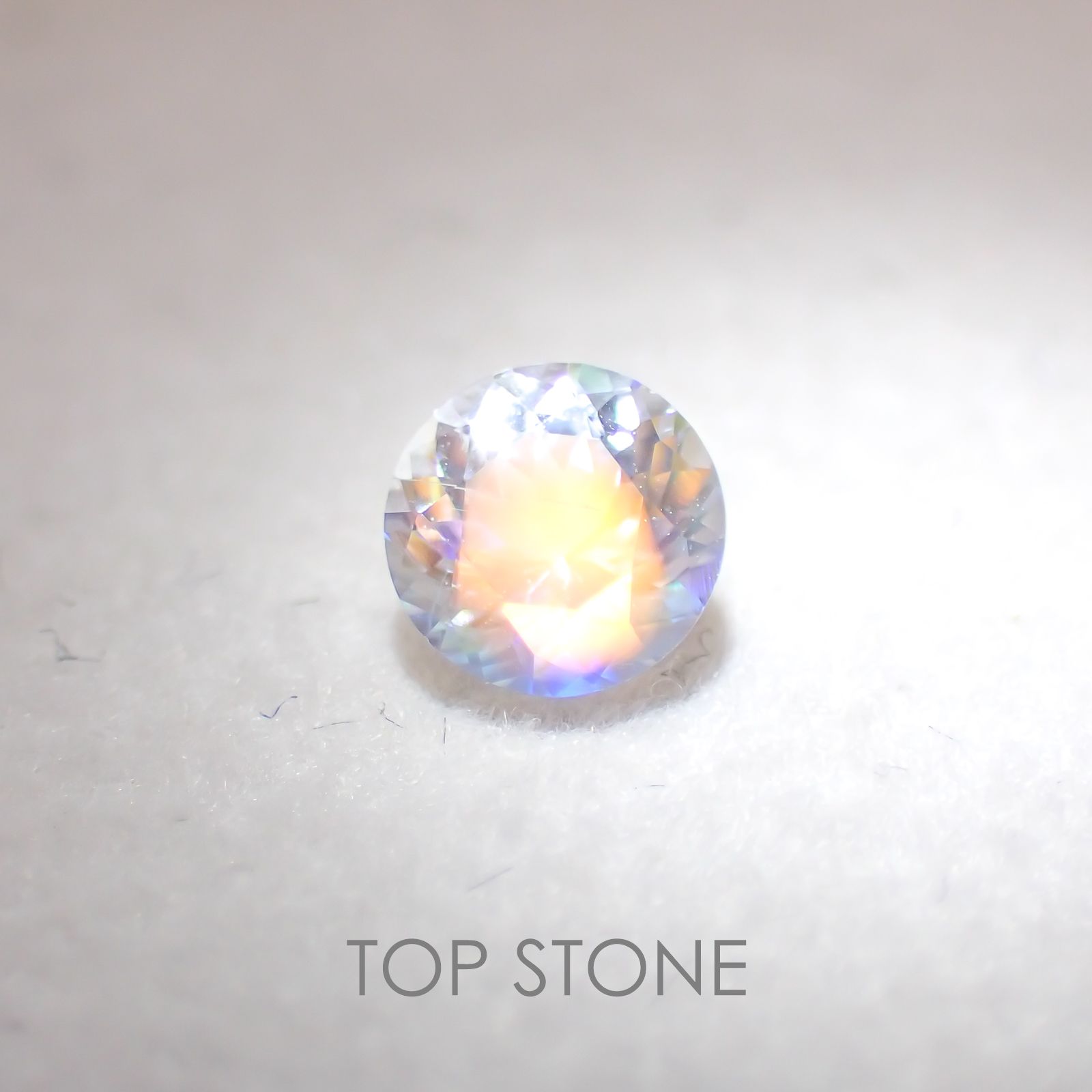 レインボームーンストーン(アンデシンラブラドライト) マダガスカル産 ルース 0.44ct[210310119]5×5mm前後