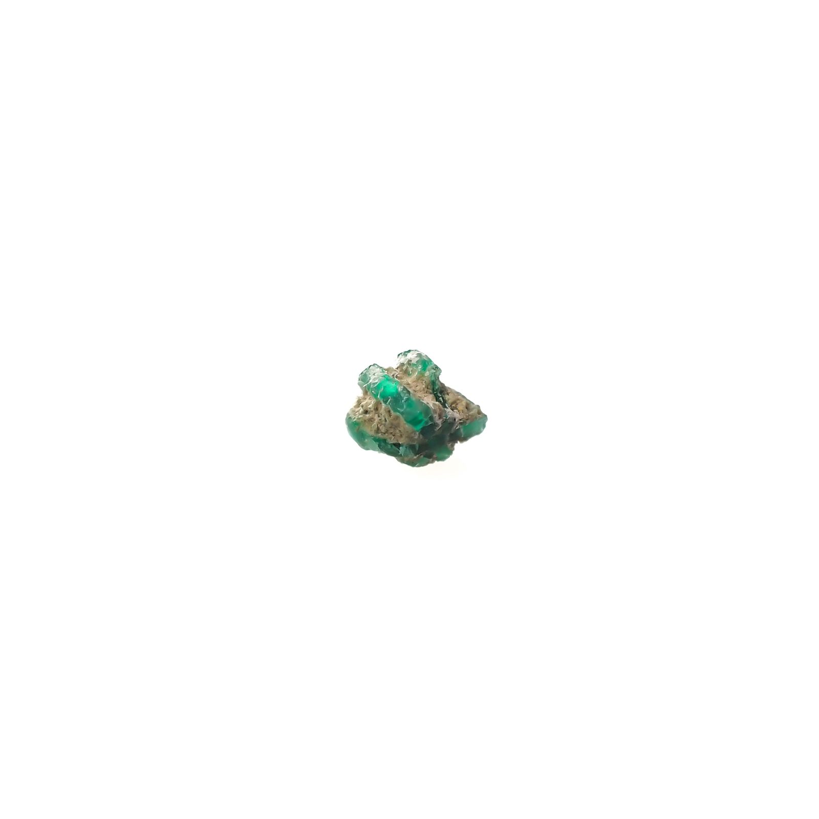 逆トラピッチェエメラルド 原石 コロンビア産 0.20ct[240627841]3.5x3.4mm前後