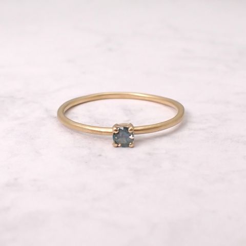 リング空枠：石留め▶アレキサンドライトキャッツアイ（お客様製作例）