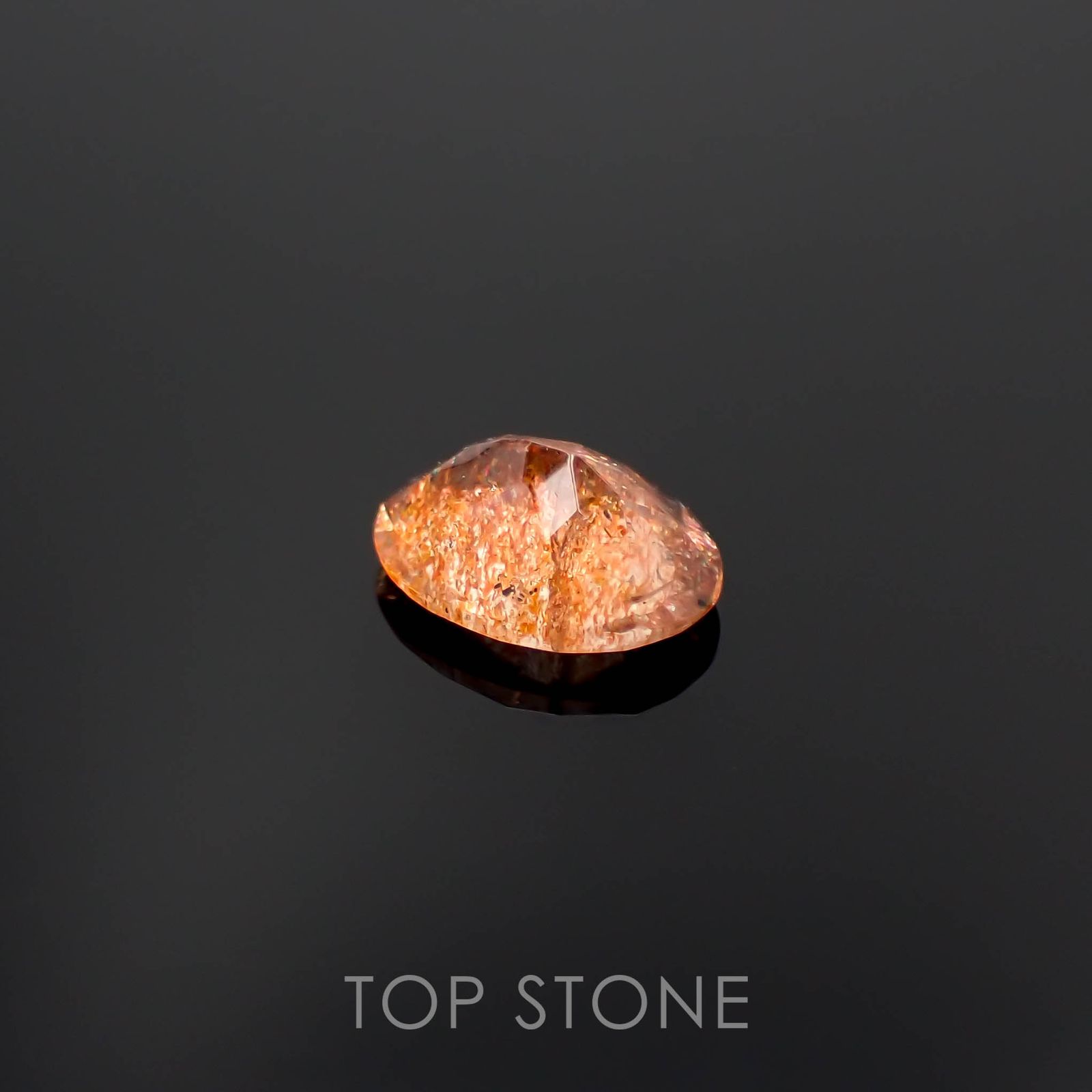イリュージョンサンストーン(宝石名フェルドスパー)タンザニア産 1.42ct 識別済[230120116]9x6.9mm前後