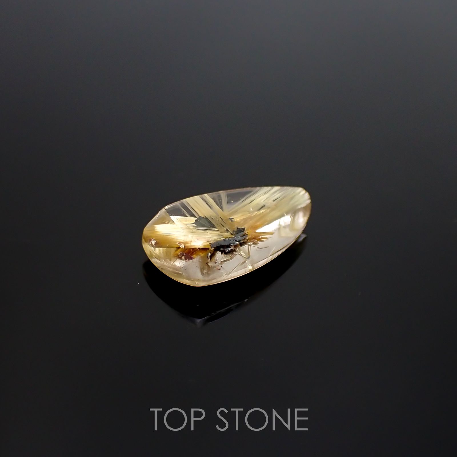 太陽タイチンルチルクォーツ ブラジル産 4.61ct[220716735]15.9x8.8mm前後