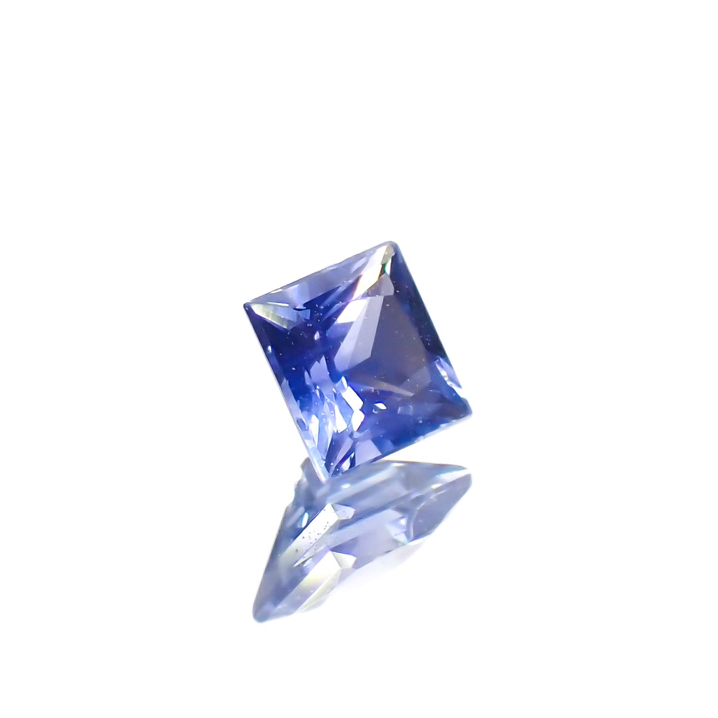 ◇プリンセスカット◇サファイア(宝石名サファイア)スリランカ産 0.22ct 識別済[230622451]3.1x3.1mm前後