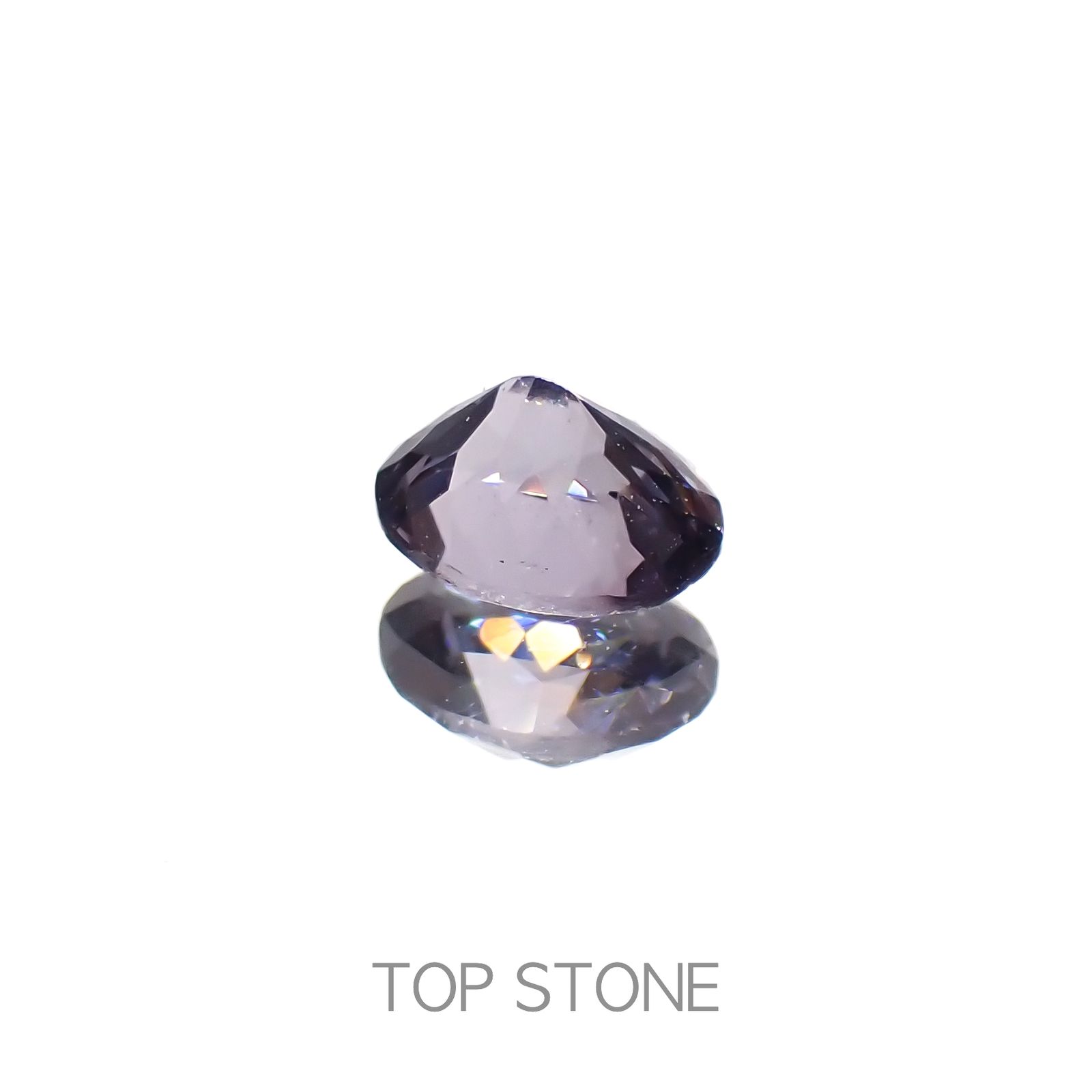 パープルスピネル(宝石名スピネル)ビルマ/マダガスカル産 0.42ct 識別済[230220657]4.9x4mm前後