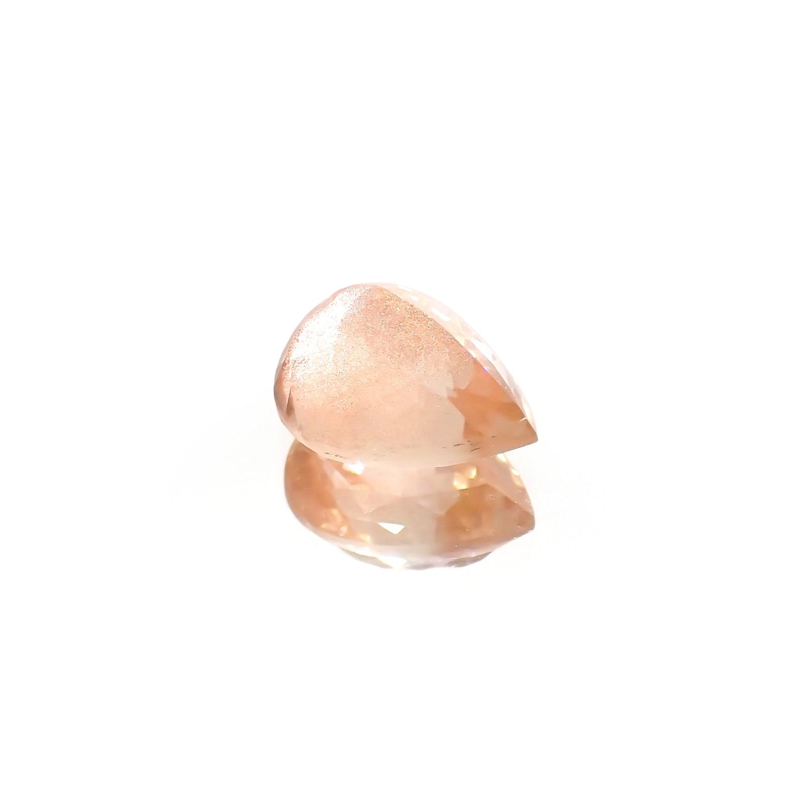 オレゴンサンストーン(宝石名ラブラドライト)アメリカ・オレゴン州産 識別済 2.52ct / 9.9x7.8mm前後 [220114656]