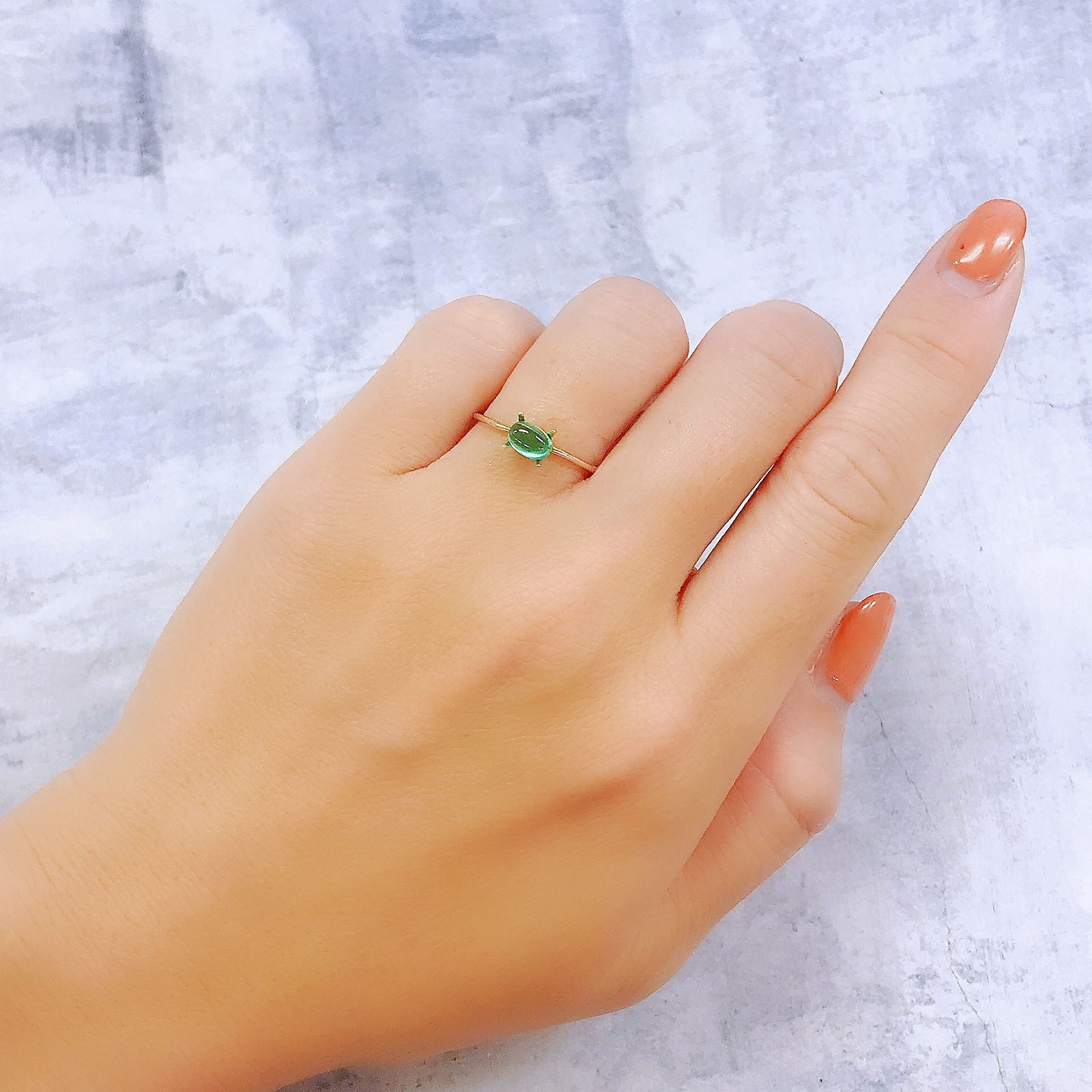 エメラルドキャッツアイ(宝石名エメラルド)コロンビア産 0.53ct 識別済[221018912]6x4mm前後
