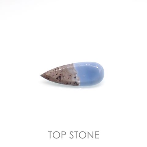 マトリックスブルーオパール アメリカ・オレゴン州産 12.78ct[220917806]32.4x12.4mm前後