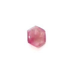 レッドベリル/ピンクベリル 原石スライス磨き アメリカ・ユタ州産 0.26ct[240326677]4.8x4.5mm前後