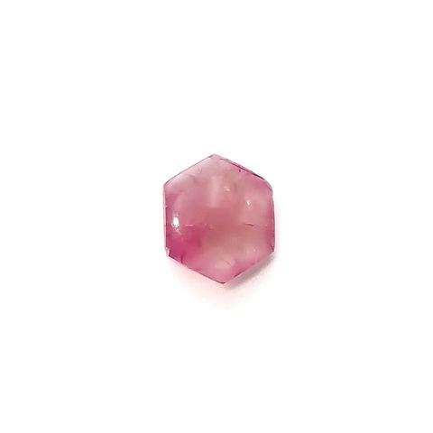 レッドベリル/ピンクベリル 原石スライス磨き アメリカ・ユタ州産 0.26ct[240326677]4.8x4.5mm前後