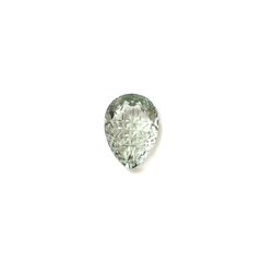 ◇甲州貴石切子Plus Three◇プラシオライト(グリーンアメジスト) カード付き ブラジル産 4.58ct [250630484]14x10mm前後