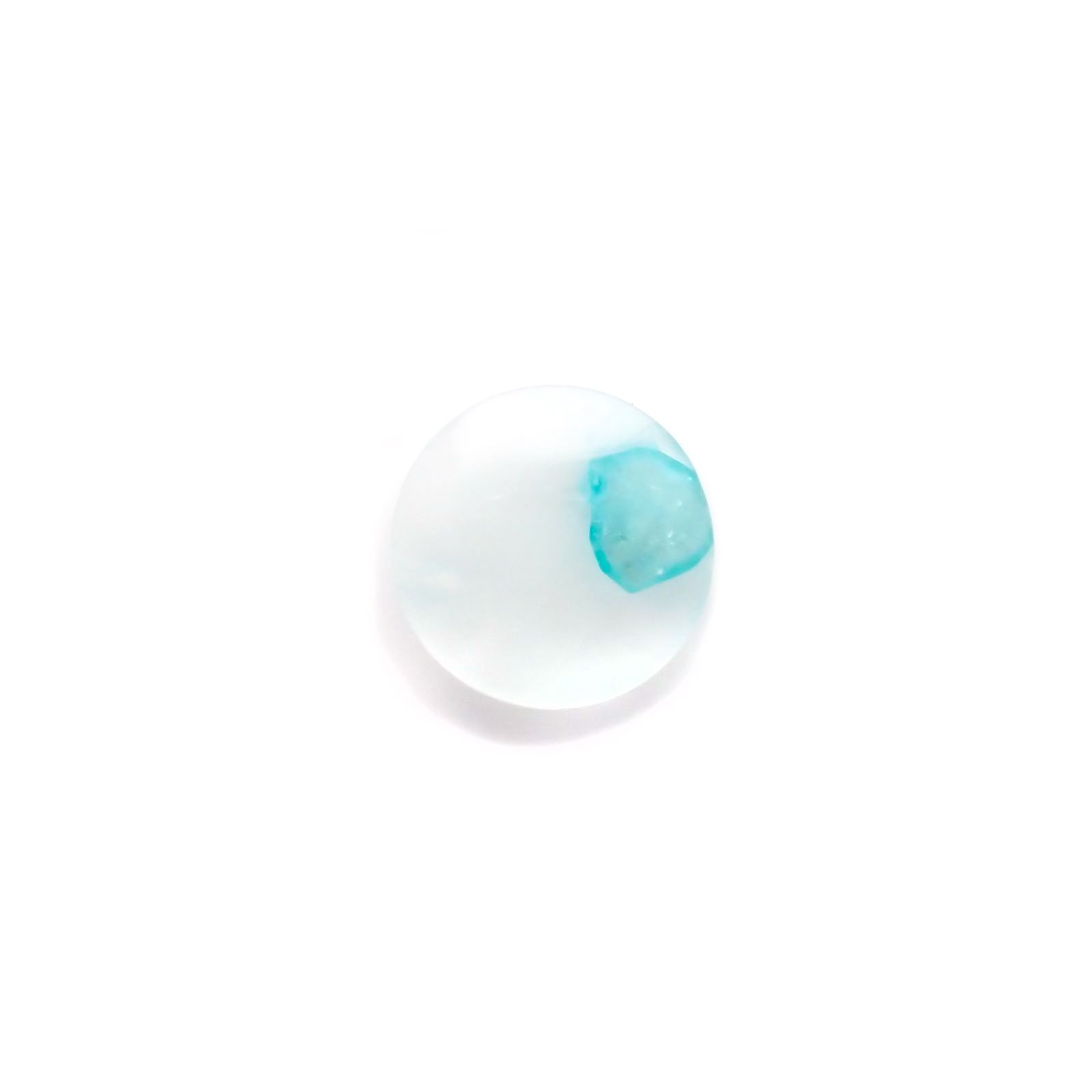パライバトルマリンインクォーツ(宝石名トルマリンインクォーツ/別名パライバ・トルマリンインクォーツ) ブラジル産 1.612ct ソ付(宝貴協)[210812954]9.1×9.0mm前後