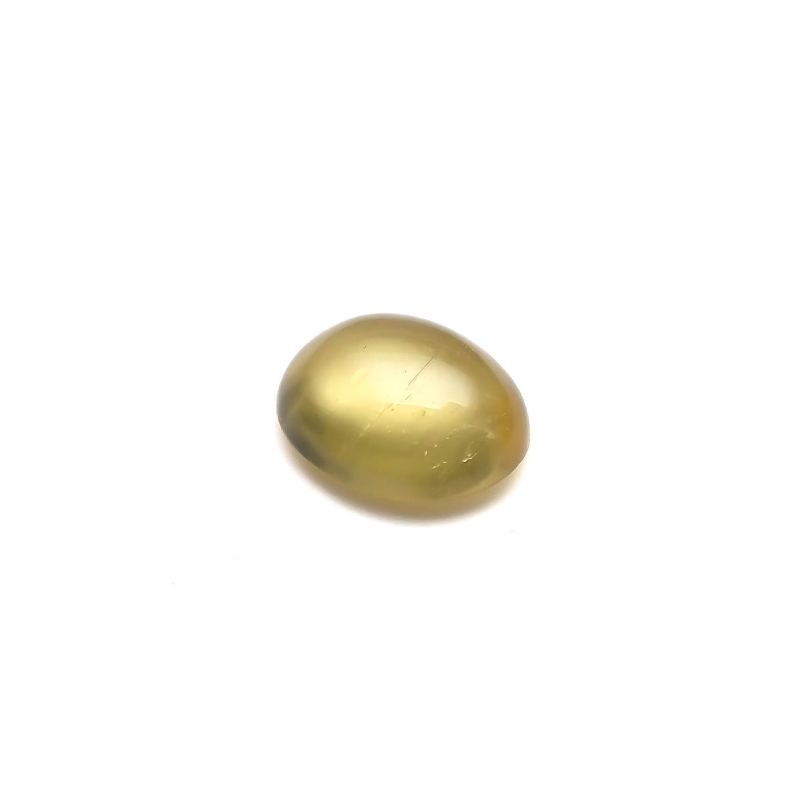 イエローベリルキャッツアイ(宝石名イエロー・ベリル・キャッツアイ)ブラジル産 3.23ct 識別済[240125879]10.7x8.9mm前後