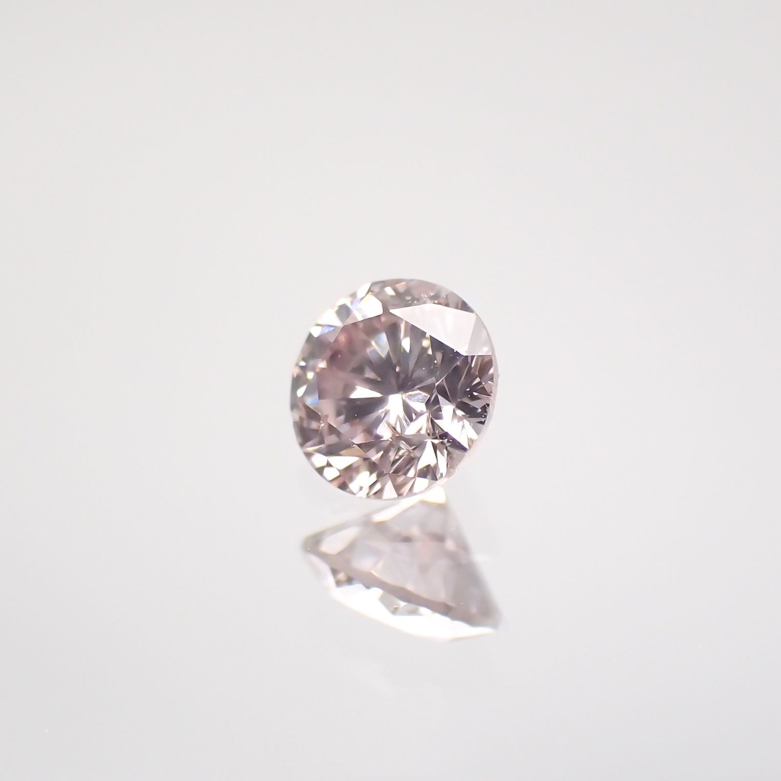 ピンクダイヤモンド SI-2 / VERY LIGHT BROWNISH PINK ソーティング付き 産 ルース 0.25ct[210812230]3.9×3.9mm前後