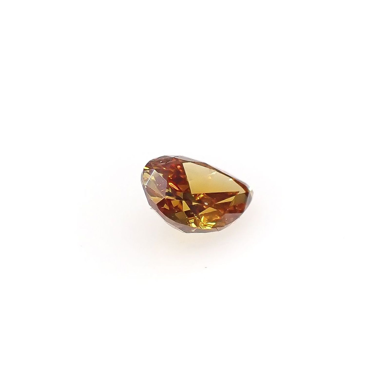 オレンジダイヤモンド SI-1 | FANCY DEEP YELLOW ORANGE(宝石名ダイアモンド) ソ付(CGL) 0.147ct / 4.04x2.97mm前後 [240427043]