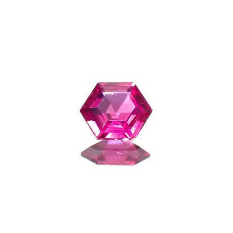 ◇ヘキサゴンカット◇ルビー 非加熱 モザンビーク産 0.18ct / 3.5x3.5mm前後 [240427107]