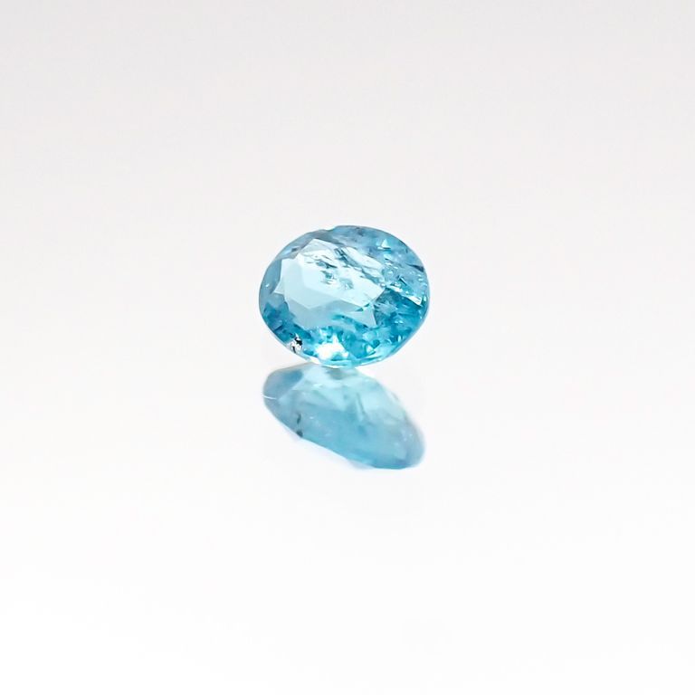 パライバトルマリン(宝石名トルマリン/別名パライバ・トルマリン) ブラジル・パライバ州バターリャ鉱山産 0.081ct 識別済[20106454]3.1×2.6mm前後