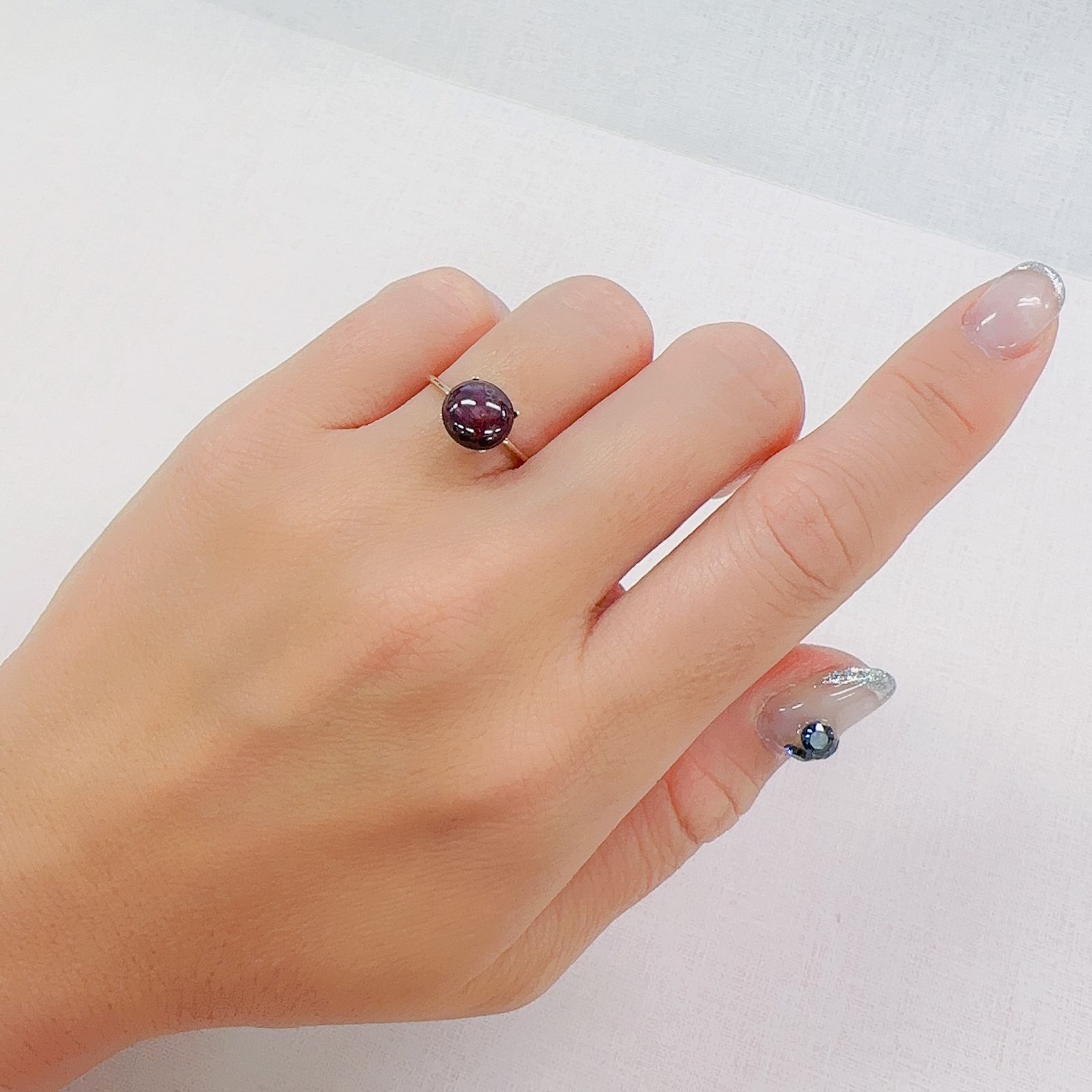 スタールビー インド産 3.69ct[230622402]8.6x7.9mm前後
