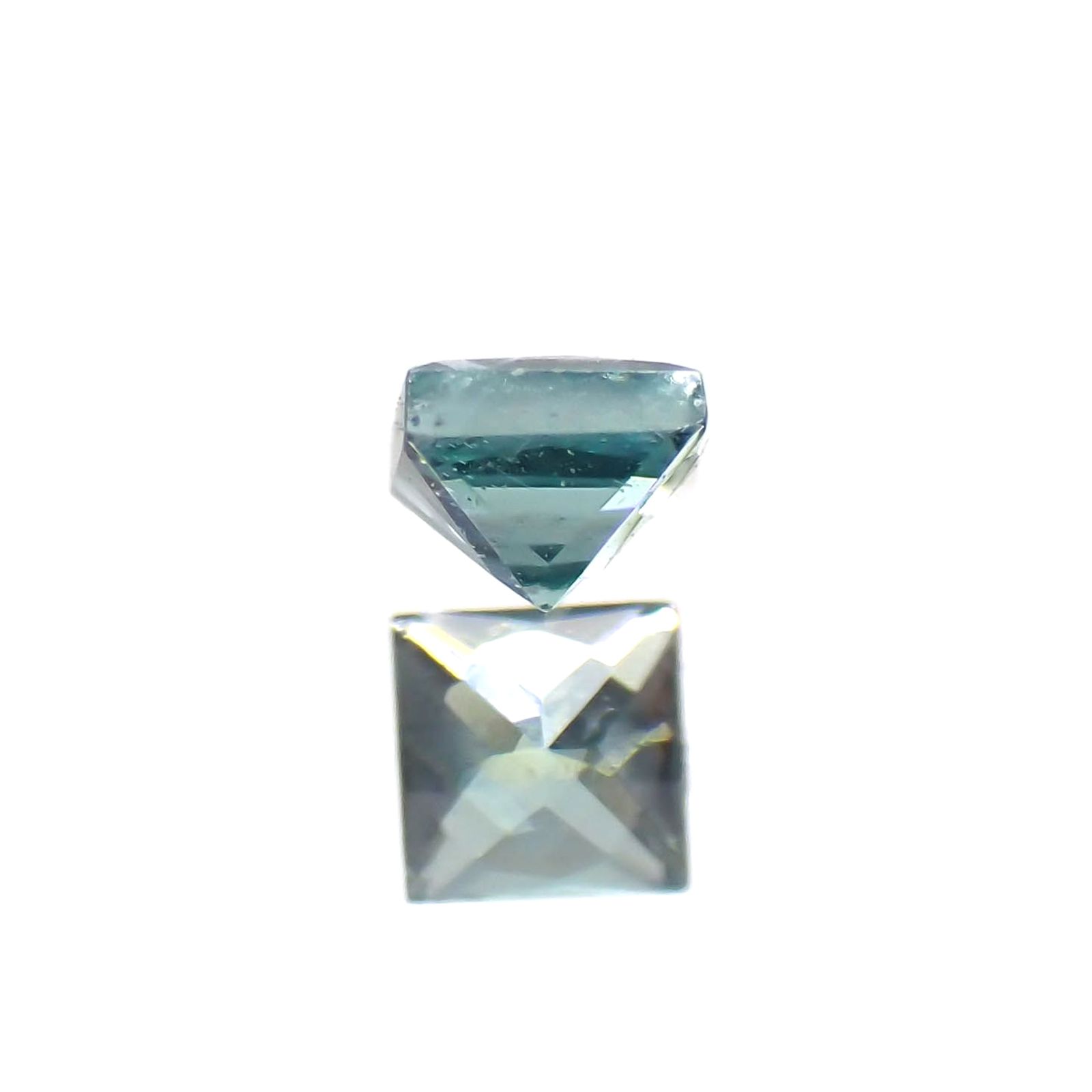 ◇プリンセスカット◇ブルーグリーンコーネルピン タンザニア産 0.074ct / 2.1x2.1mm前後 [260222853]