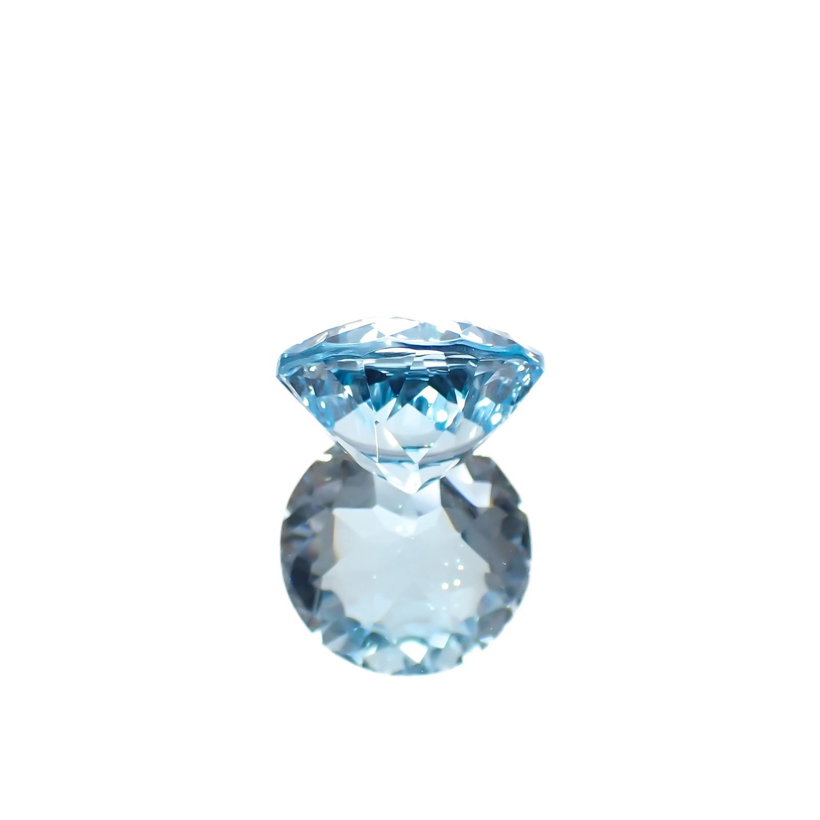 ◇カスタムカット◇ブルートパーズ ブラジル産 4.37ct [251219329]9.9x9.9mm前後