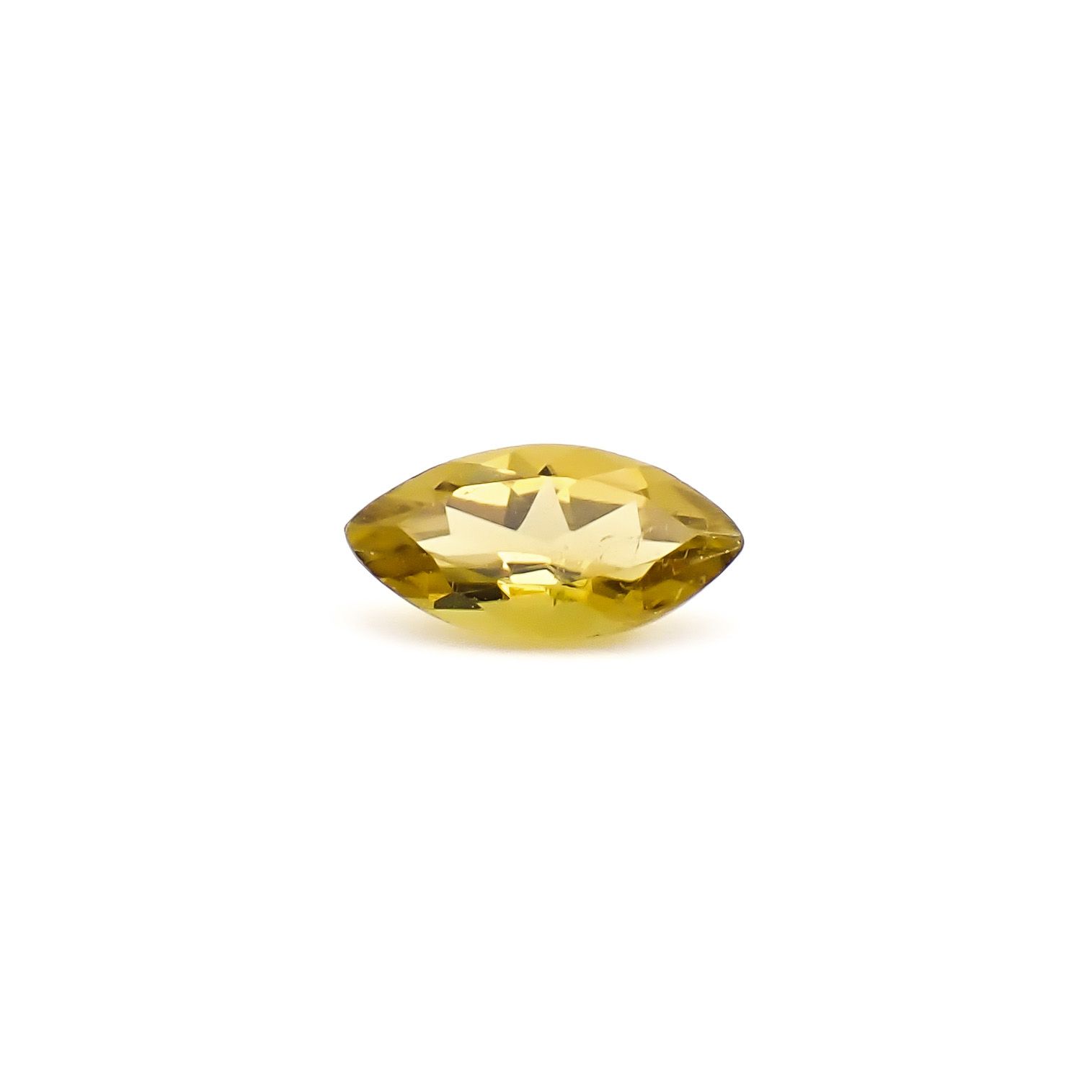 イエロートルマリン(宝石名トルマリン)ナイジェリア産 識別済 0.59ct / 8x4.2mm前後 [260933191]
