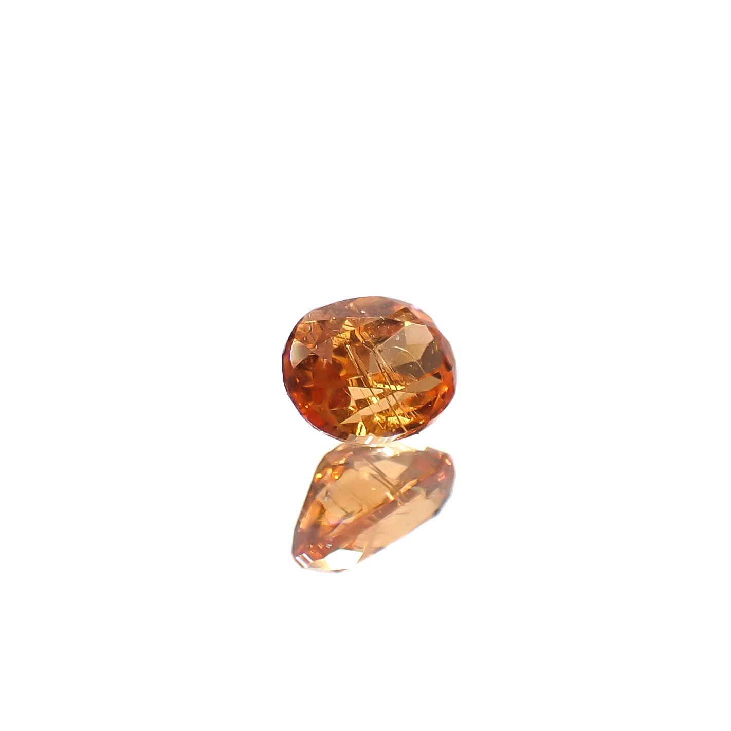 マンダリンガーネット マダガスカル産 0.19ct[240628226]3.5x2.7mm前後