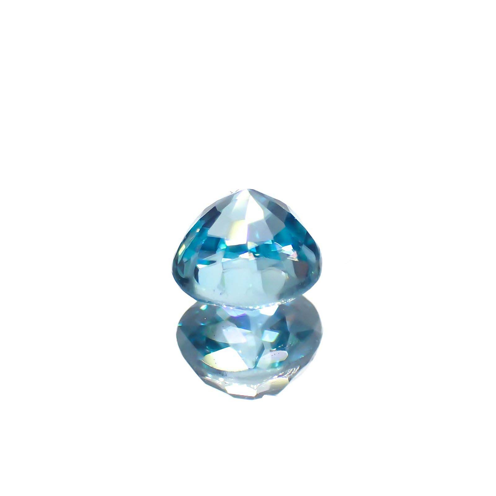ブルージルコン(宝石名ジルコン)カンボジア産 0.64ct 識別済[220817507]4.5x4.5mm前後