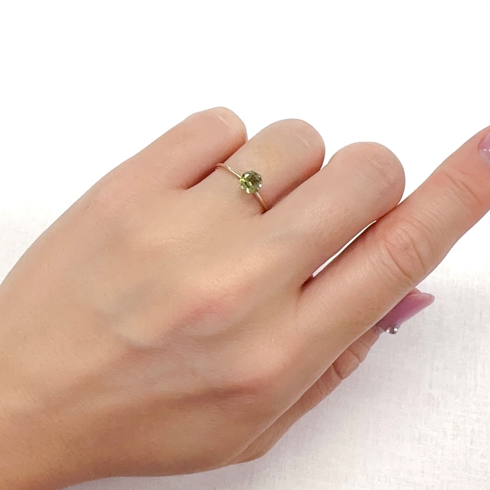 ◇オクタゴンカット◇グリーントルマリン SA(宝石名グリーン・トルマリン)ブラジル産 0.49ct 識別済[231124196]5x4.9mm前後