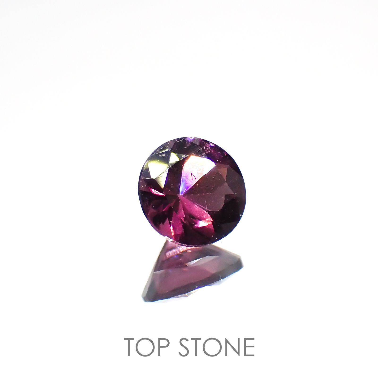パープルピンクスピネル(宝石名スピネル)ビルマ/マダガスカル産 0.46ct 識別済[220616132]4.8x4.8mm前後
