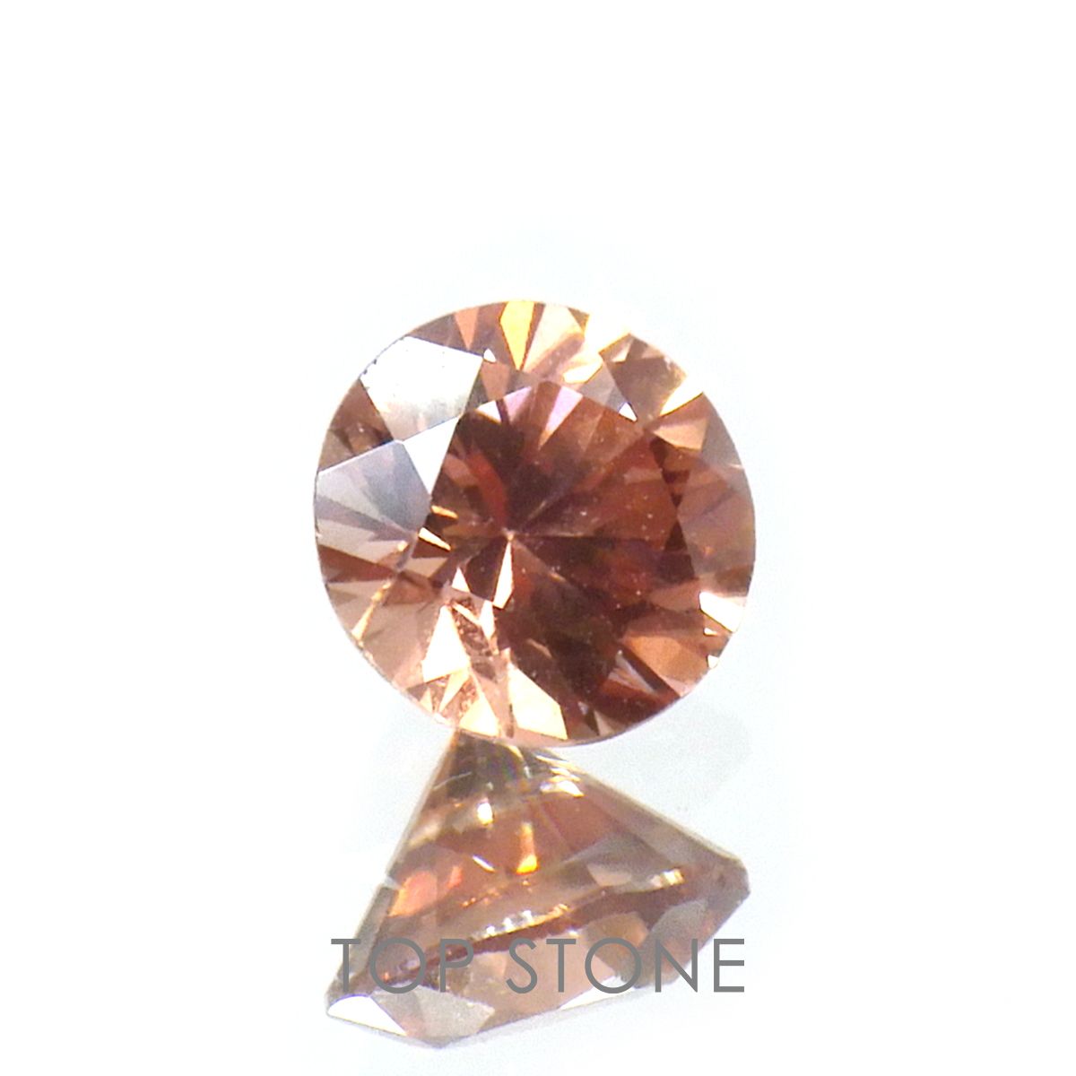 ライトピンクジルコン(宝石名ジルコン)スリランカ/カンボジア産 0.41ct 識別済[220716990]4.1x4.1mm前後
