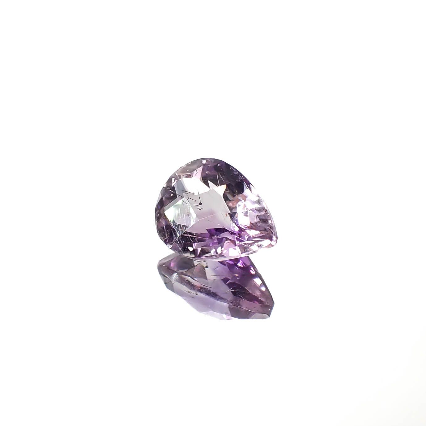 ◇チェッカーカット◇アメジストエレスチャル ブラジル産 1.95ct [250730852]9.5x7.2mm前後