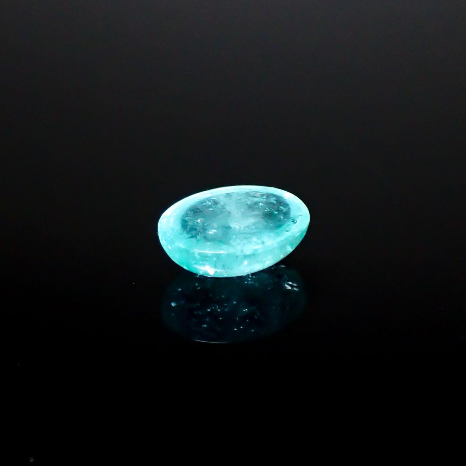 パライバトルマリン(宝石名トルマリン/別名パライバ・トルマリン)ブラジル・キントス鉱山産 1.29ct 識別済[241229544]8x6.1mm前後