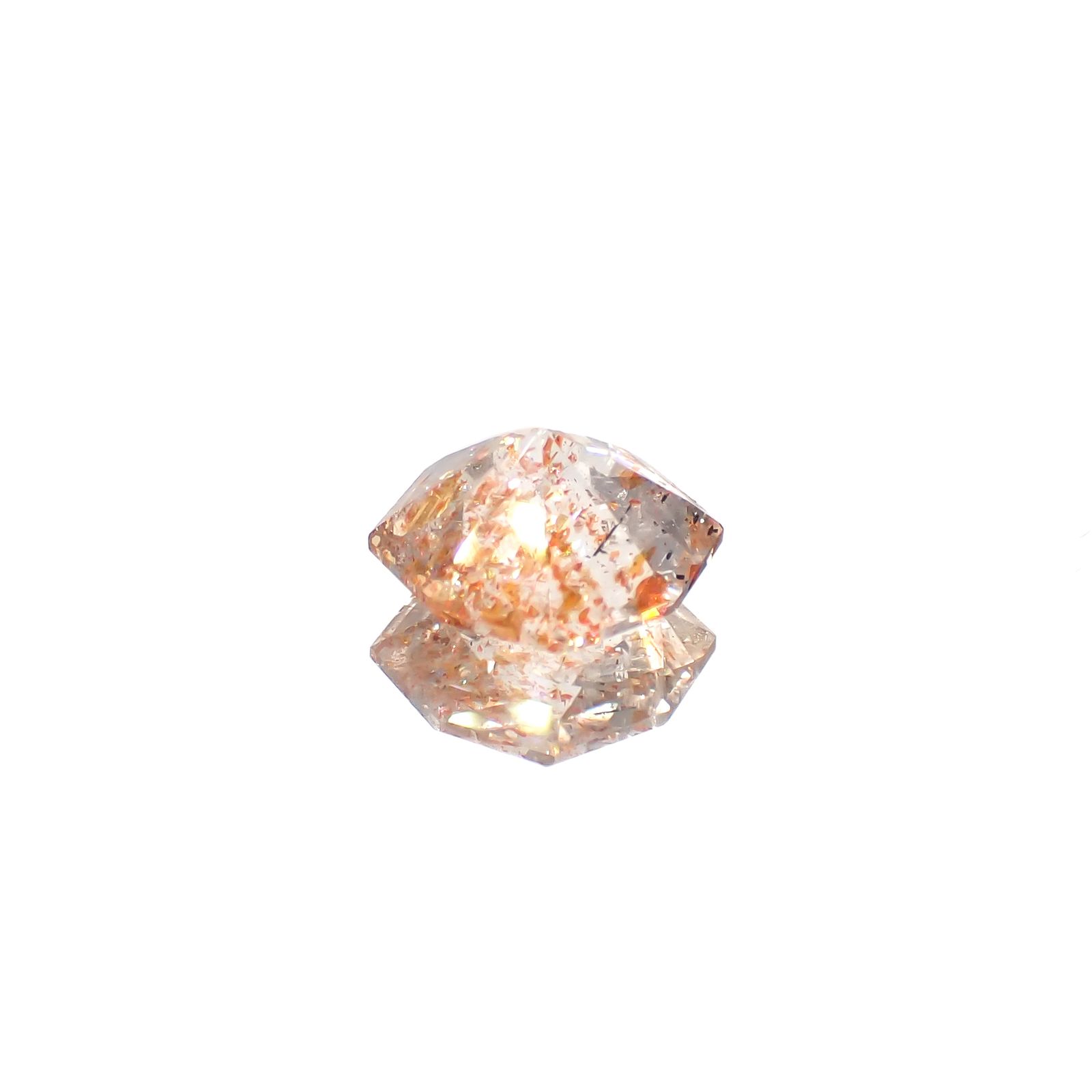 ◇カスタムカット◇イリュージョンサンストーン タンザニア産 1.12ct[240628263]7.4x7.4mm前後