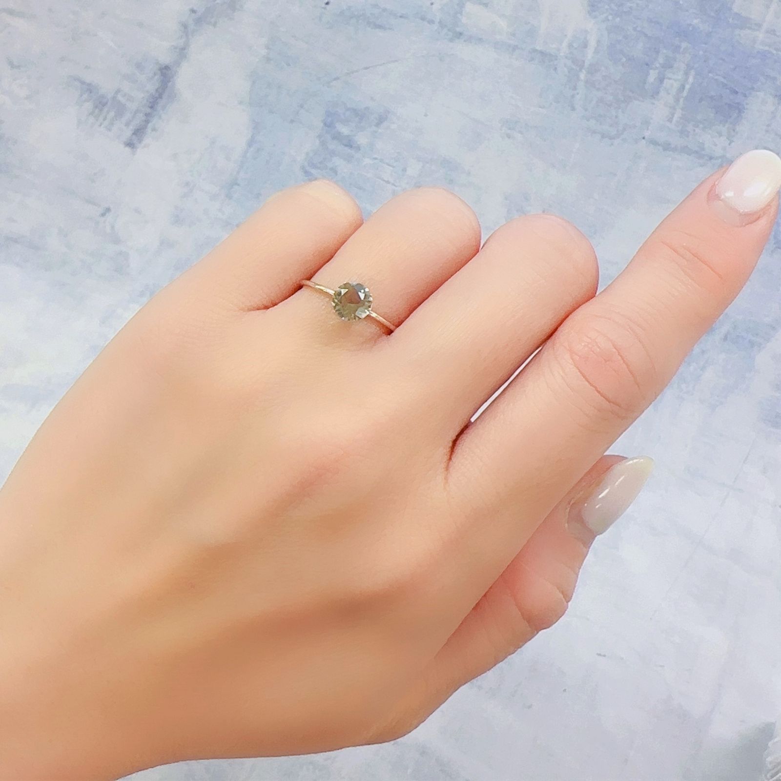バイカラーオレゴンサンストーン アメリカ・オレゴン州産 0.78ct[230220680]6.1x6mm前後