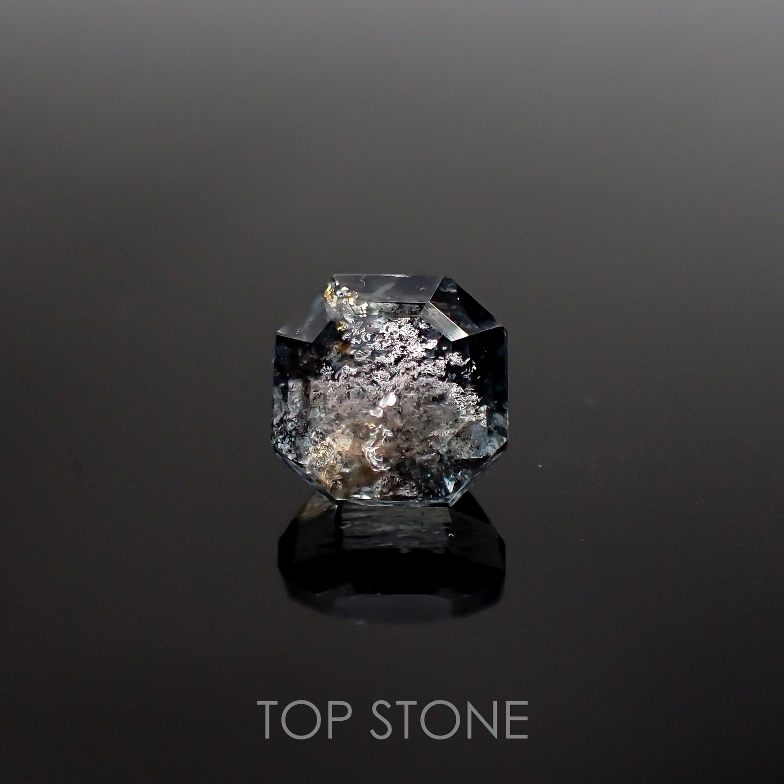 ◇カスタムカット◇アベンチュリンアクアマリン ブラジル産 ルース 1.88ct[210712982]7.1×7mm前後