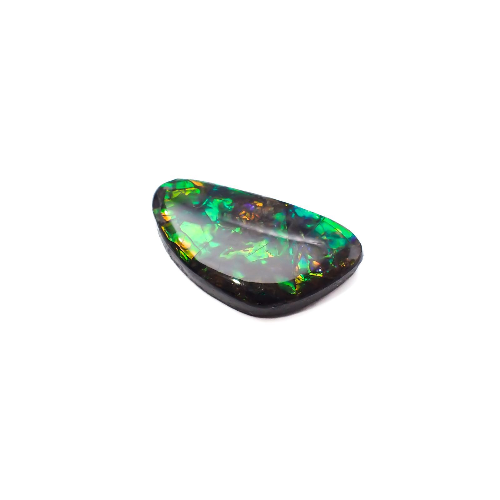 ◇フリーフォーム◇アンモライト トリプレット カナダ産 11.88ct [220817488]23.4x12.8mm前後