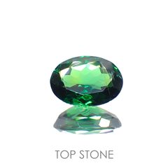 ツァボライト(宝石名グリーン グロッシュラー・ガーネット) タンザニア メレラニ鉱山産 0.825ct ソ付(彩珠)[20073748]6.9×5mm前後