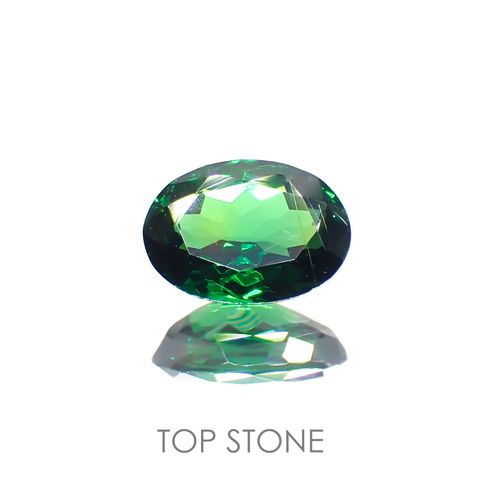 ツァボライト(宝石名グリーン グロッシュラー・ガーネット) タンザニア メレラニ鉱山産 0.825ct ソ付(彩珠)[20073748]6.9×5mm前後