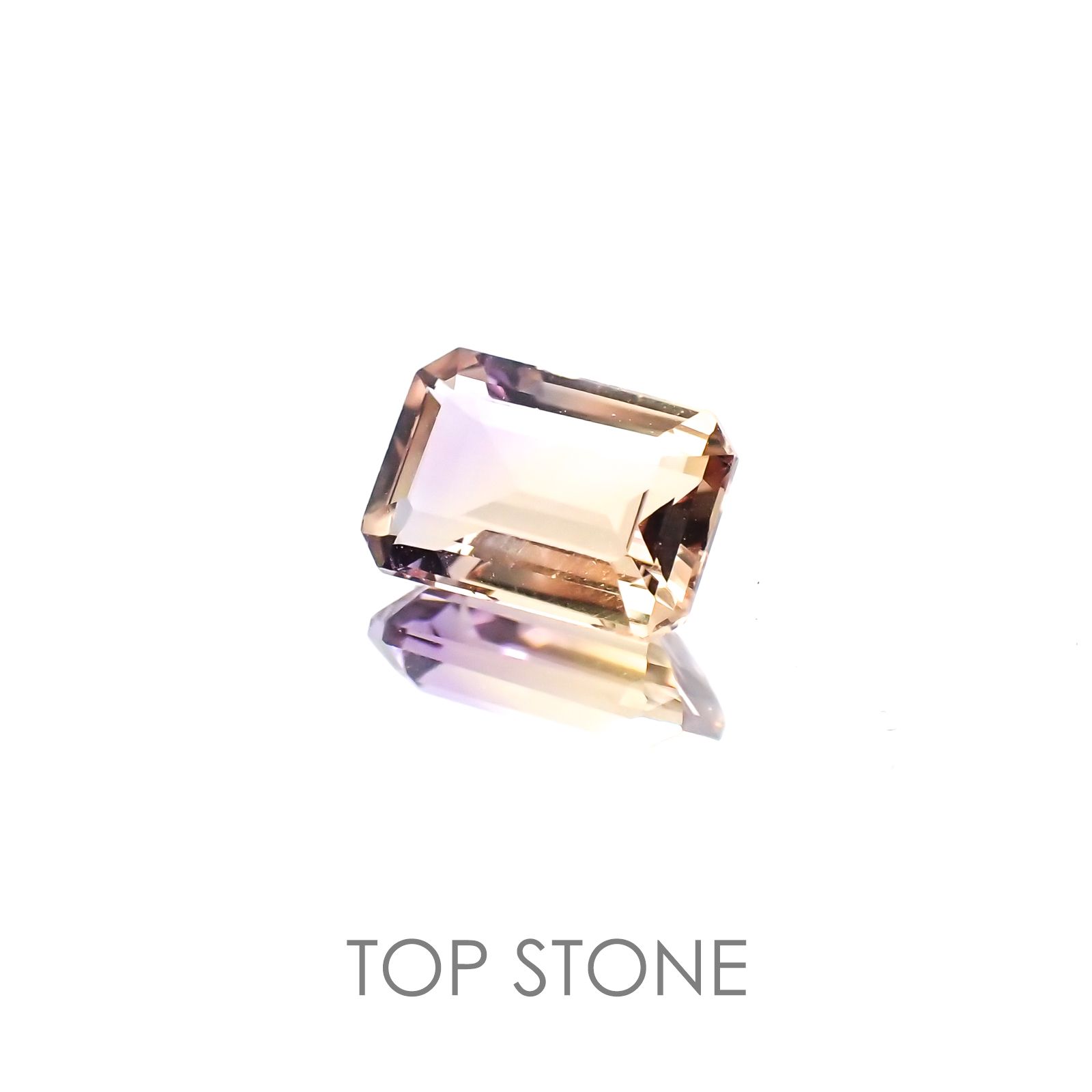 アメトリン(宝石名バイカラー・クォーツ/別名アメトリン) ボリビア産 1.31ct 識別済[20118367]8.1×5.7mm前後