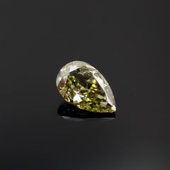 カメレオンダイヤモンド(グリーンダイヤモンド) 無処理 I-1(FANCY GRAY YELLOWISH GREEN) 0.317ct CGL鑑付[230722726]5.49x3.54mm前後