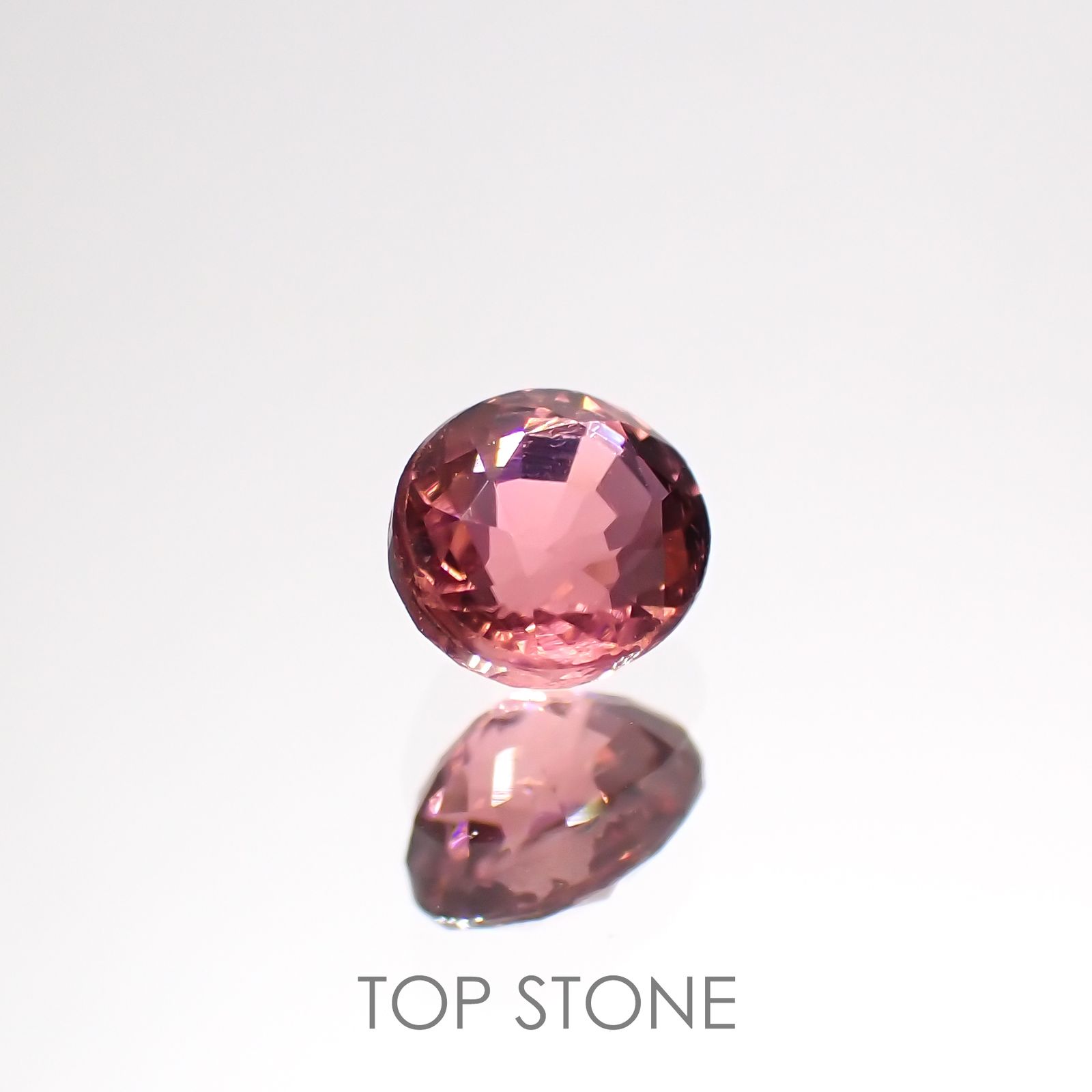 ローズピンクトルマリン(宝石名ピンク・トルマリン)ブラジル/アフリカ産 0.58ct 識別済[220114859]5.3x4.6mm前後