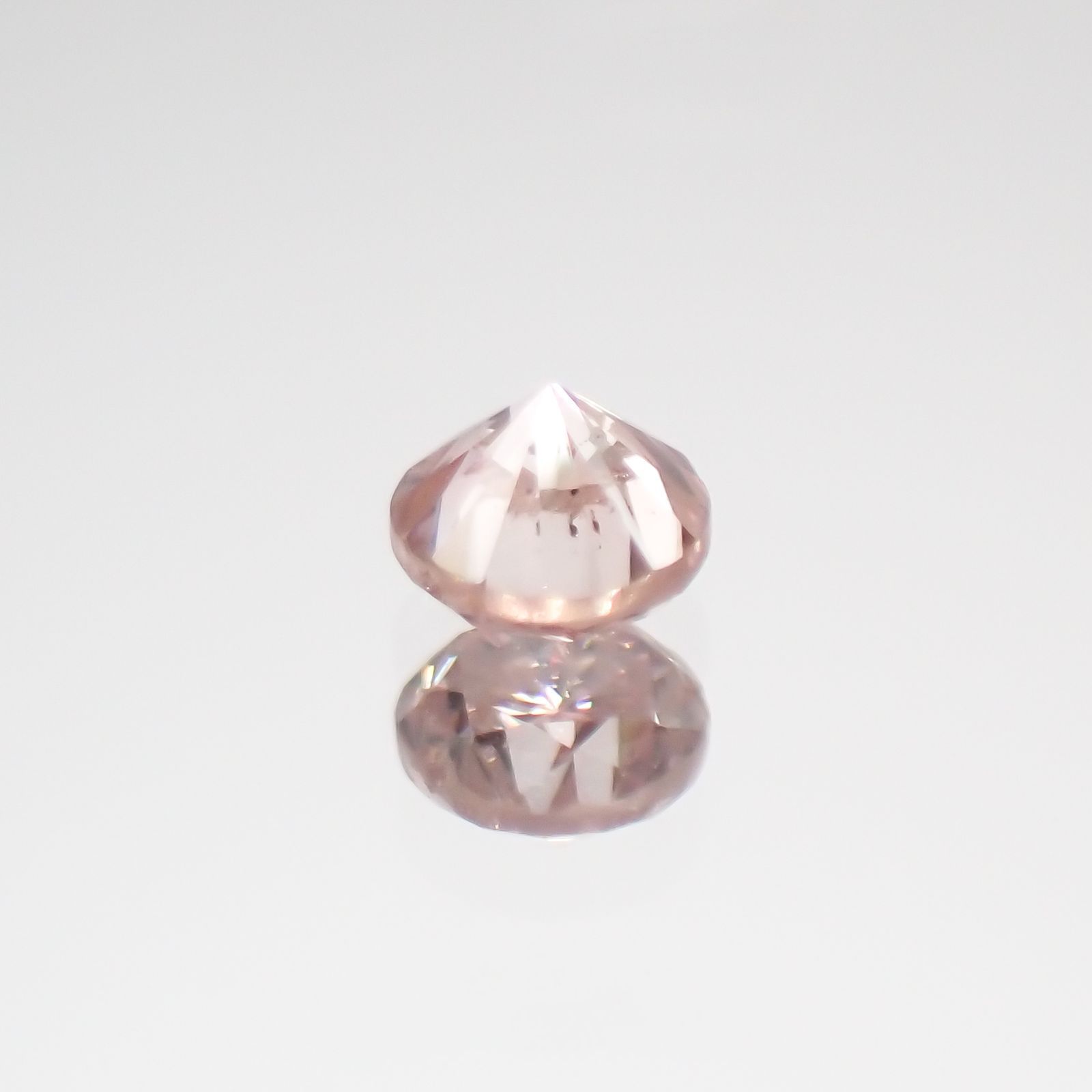ピンクダイヤモンド SI-2 / FANCY ORANGY PINK ソーティング付 ルース 0.07ct[210611088]2.3×2.4mm前後