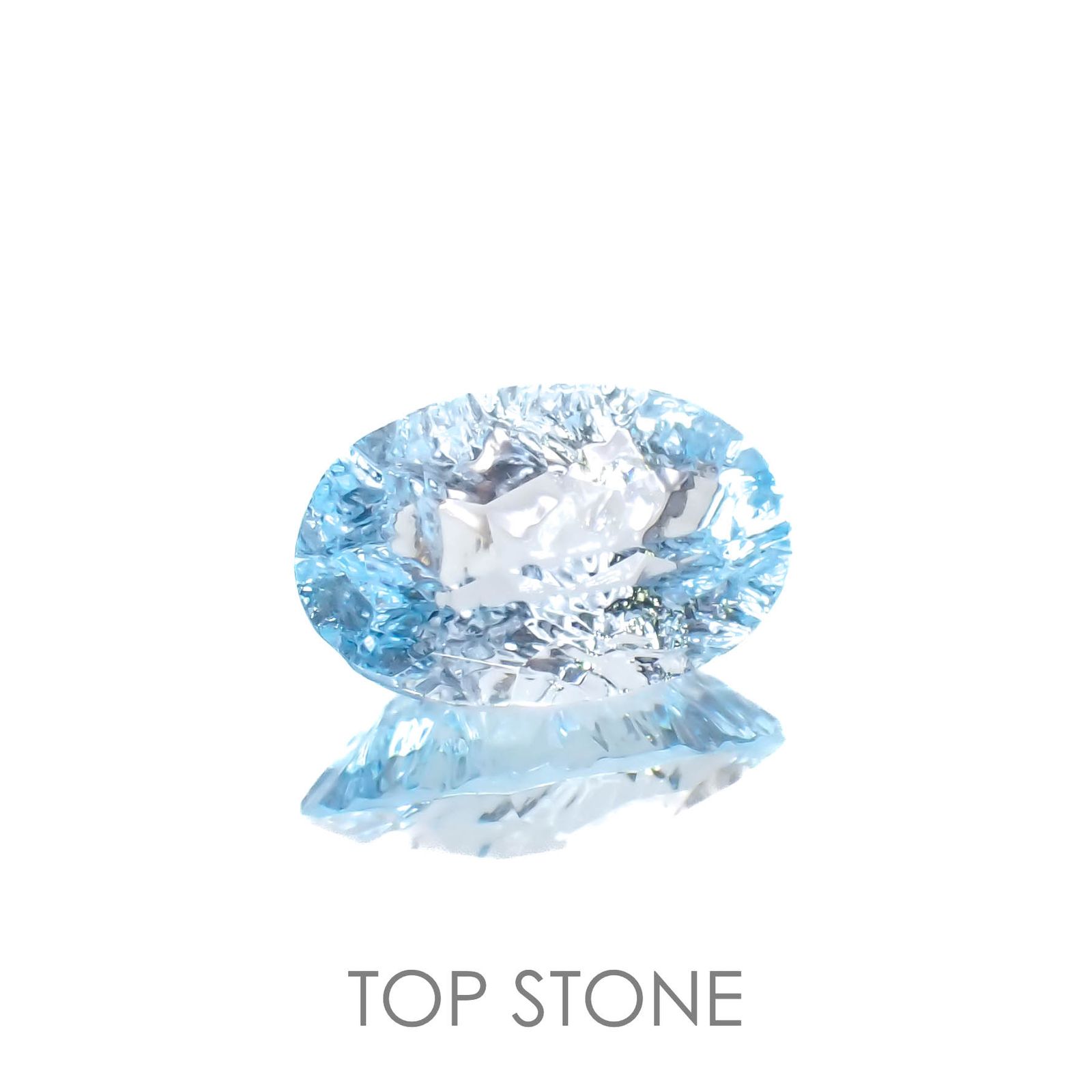 ◇カスタムカット◇ブルートパーズ ブラジル産 3.70ct[221219342]12.1x8.1mm前後
