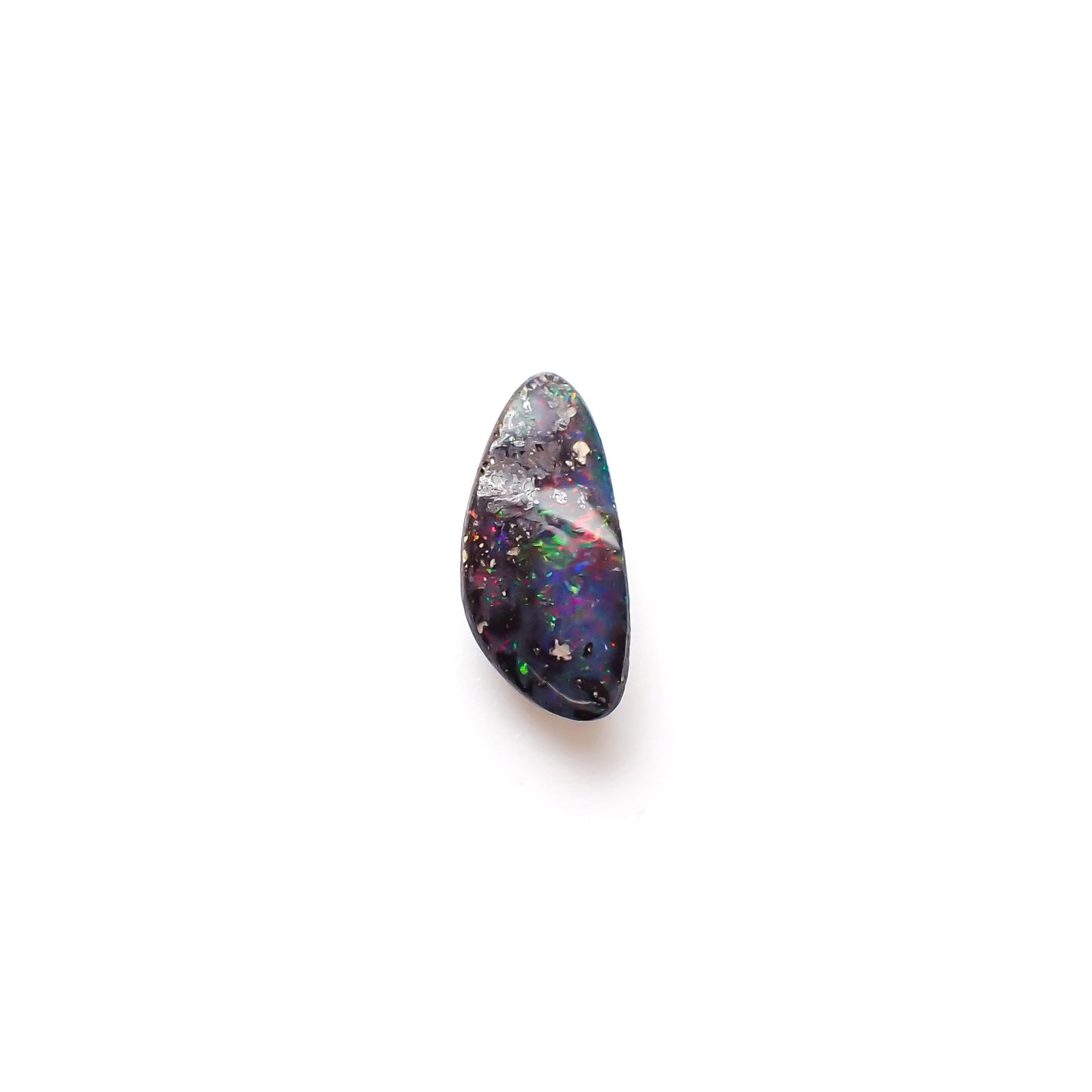 ボルダーオパール 原石磨き オーストラリア産 1.29ct[240226202]11.7x5.1mm前後