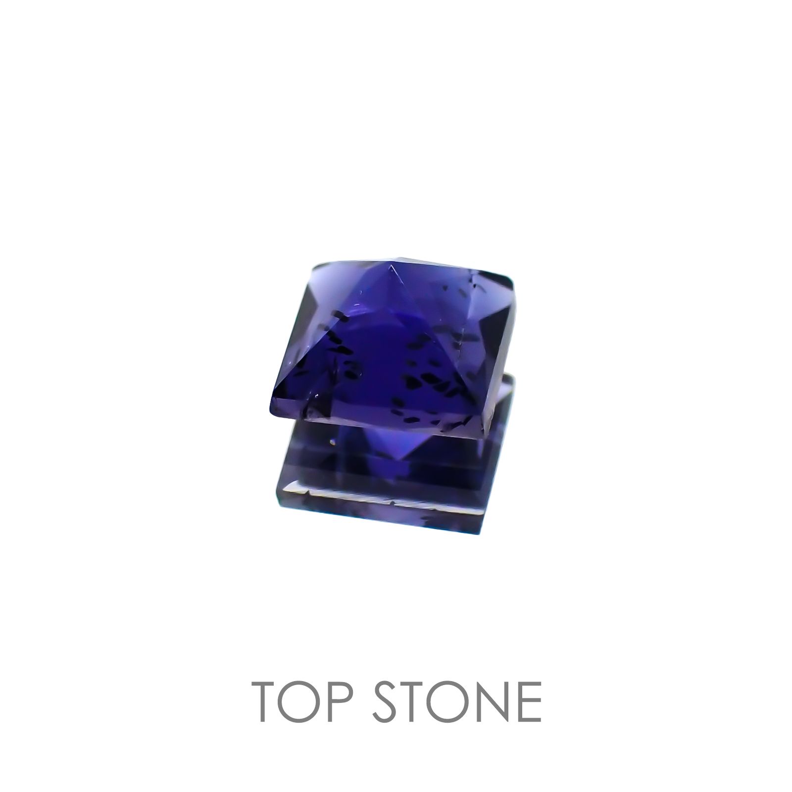 ◇プリンセスカット◇アイオライトサンストーン インド・ブラジル産 ルース 0.27ct[20128416]4×4mm前後