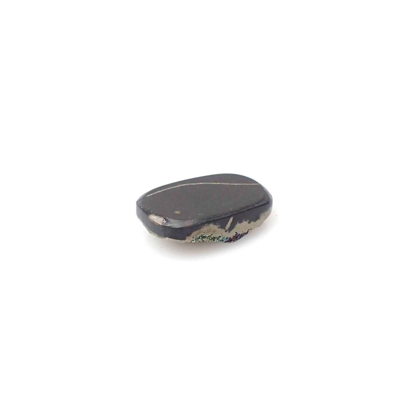 ◇フリーフォーム◇レインボーパイライト 原石 ロシア産 21.99ct[240527473]24.3x15.5mm前後