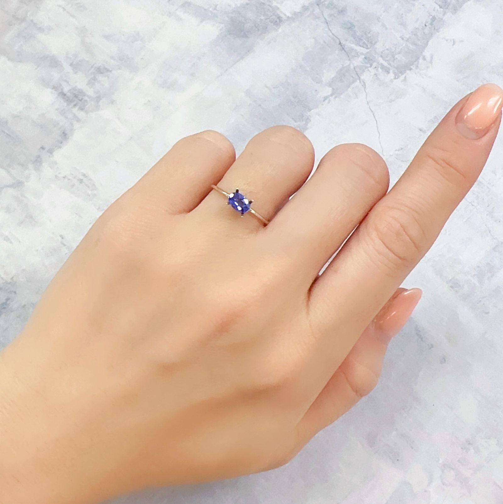 タンザナイト(宝石名タンザナイト)タンザニア産 0.44ct 識別済[230120207]5.9x4mm前後
