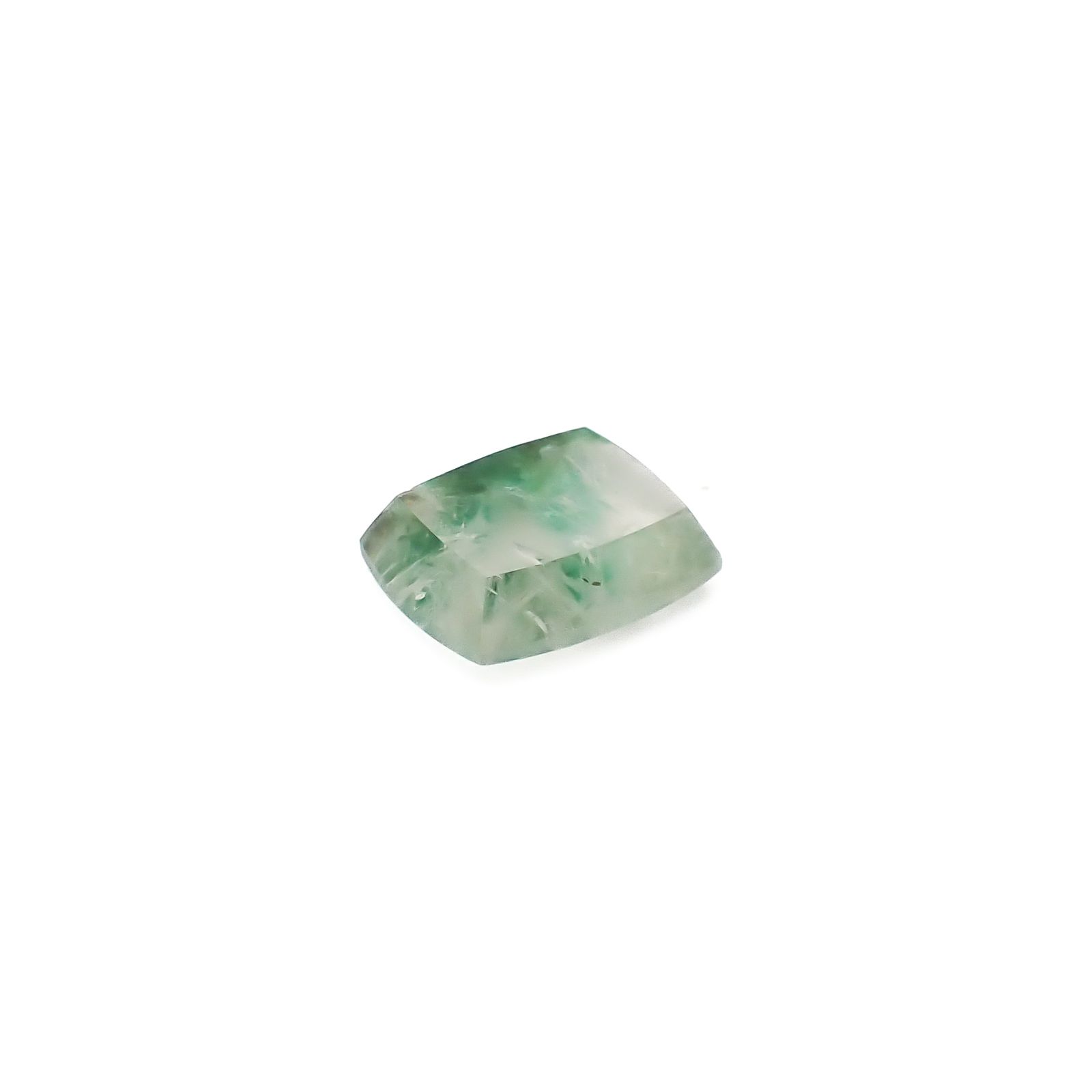 エメラルドインクォーツ ブラジル産 7.83ct / 14.1x11.9mm前後 [260432031]