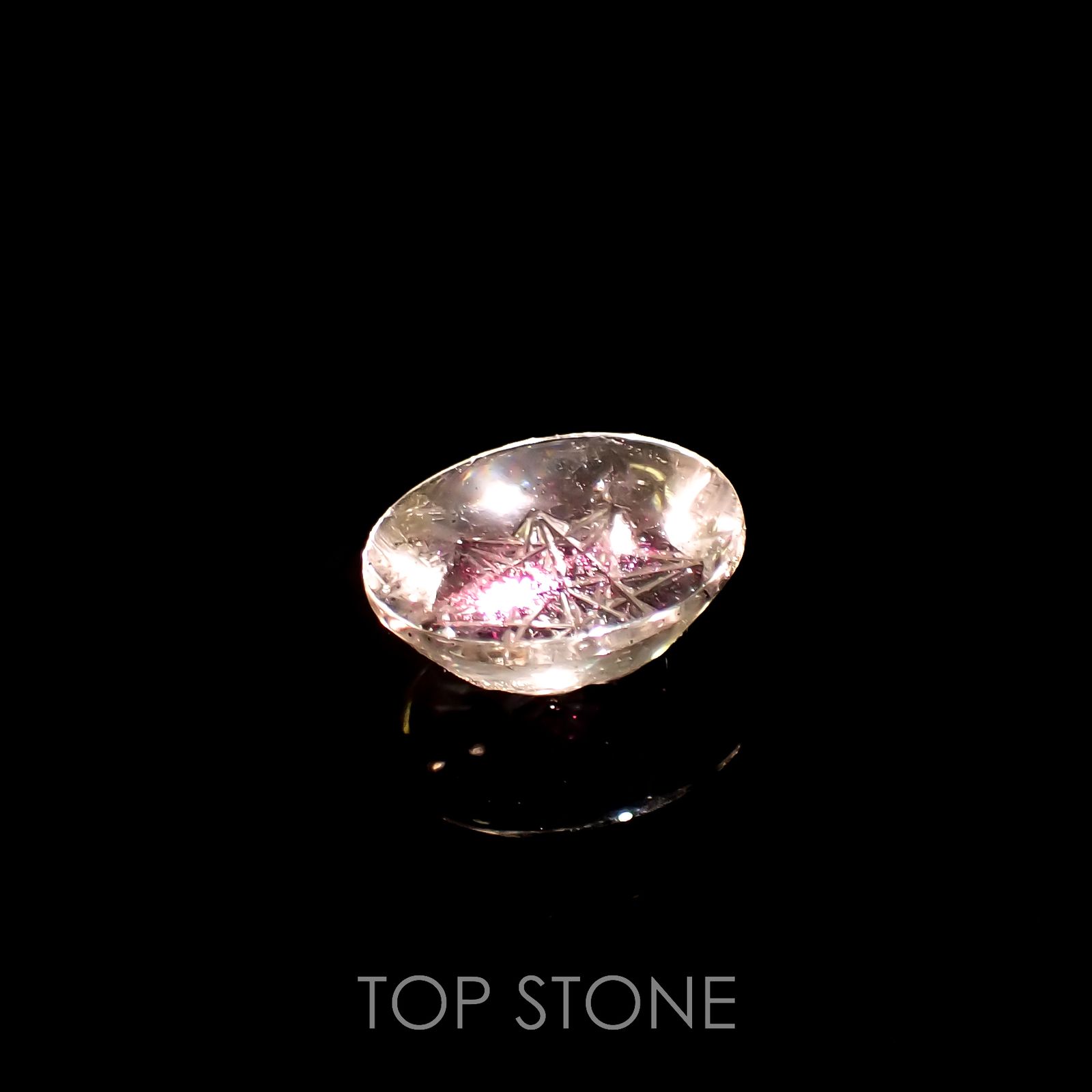 ◇甲州貴石切子Plus Three◇ティンカーベルクォーツ カード付きブラジル産 6.11ct[220616083]13.7x11.1mm前後
