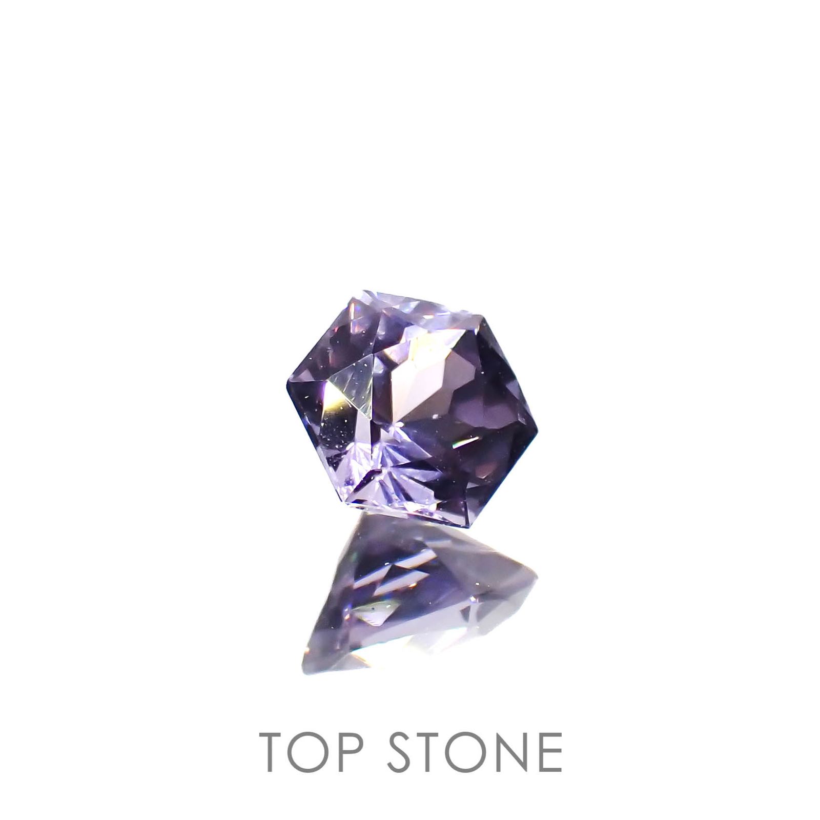 ◇ヘキサゴンカット◇バイオレットスピネル(宝石名スピネル)ビルマ/マダガスカル産 0.52ct 識別済[230220643]4.4x4.4mm前後